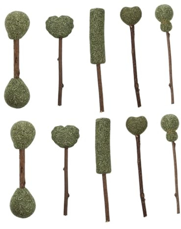Abaodam Catnip Lollipop Sticks 10pcs Natural Edible Chew Toys for Kitten Teething and Interactive Catnip Treats for Indoor Cats