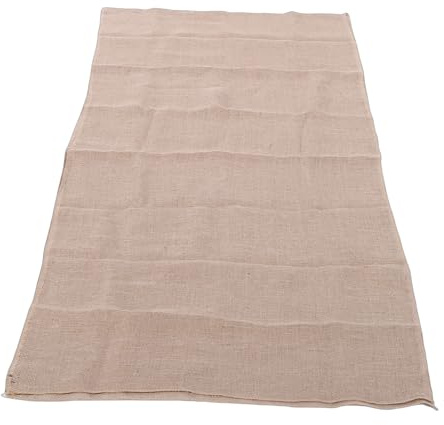 Luocute Rouleau de Tissu en Toile de Jute, 1 X 1,5 M, Matériau de Jute Naturel pour Le Jardinage, Protection des Plantes Contre Le Gel Hivernal, avec Bords Finis pour Décoration de