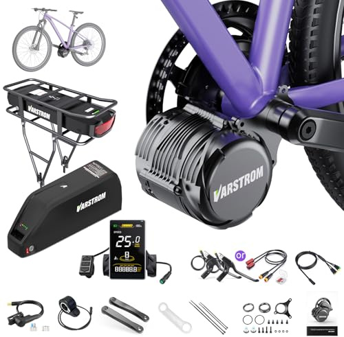 Varstrom Kit Conversione Bici Elettrica TSDZ-2B Motore Centrale 36V 250W per Bicicletta Elettrica con Batteria Display Opzionali - Potente Motore Centrale MTB City Bike