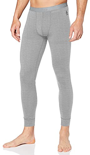 Odlo Men Functional Underwear Long Pants 100 Percent Merino 200 Gramm, Grey Melange - Grey Melange, XXL