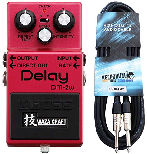Boss DM-2w Delay Waza Edition effektapparat + trumslagskabel 3 m