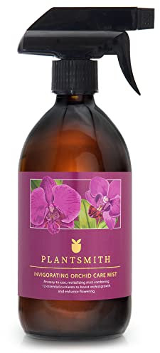 Plantsmith Invigorating Orchid Care Mist, Premium Humidifying Nutrient Infused Spray for Indoor Potted Orchid Plants & Flowers - 500ml Bottle