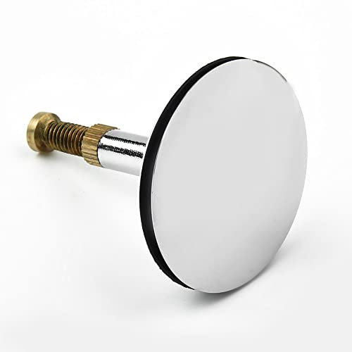 HpLive Badewannenstöpsel ø 43mm, Abfluss-Stopfen aus Messing mit Chrom-Oberfläche, für den üblichen Abfluss der Badewanne, Höhenverstellbar 50-55mm