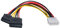 CY Cable de alimentación de 15 pines IDE de 4 pines macho a doble SATA hembra divisor Y 1 a 2, cable de extensión de 12 V + 5 V