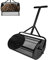Froadp Kompoststreuer 80L Rasenstreuer Streuwagen mit T-Griff & Metallnetzkorb Streumaschinen Gartenstreuer Rasendünger Handstreuer Metall Komposter Düngerstreuer für Rasen und Garten