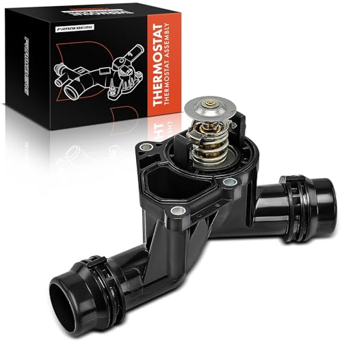 Frankberg Engine Coolant thermostat Housing with Gasket Compatible with 3 Series E46 318 320 2.0L 1998-2005 5 Series E39 520-530 2.0L-3.0L 1995-2003 Replace# 11530398877