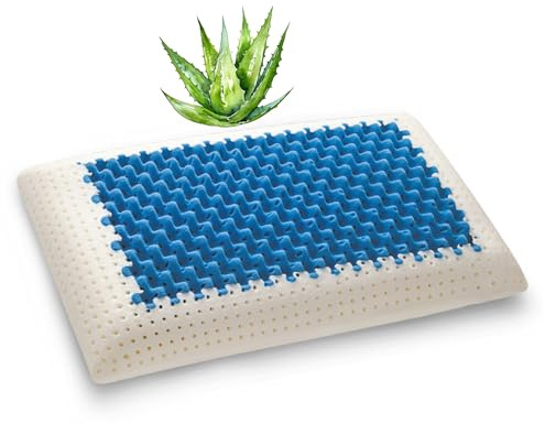 LoRita Cuscino Memory Foam Ortopedico Effetto Massaggiante con Federa in Aloe - Cuscini Letto 100% Made in Italy - Guanciale Letto Morbido, Traspirante e Ipoallergenico, Alto 13 cm, 1 pz