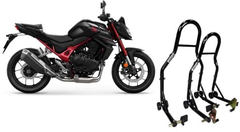 Coppia di 2 cavalletti alzamoto alza moto per alzare la ruota posteriore ed anteriore compatibile con Honda CB750 CB 750 Hornet di tutti gli anni