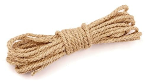 Juteschnur,Zommke 10 m Juteseil Hanfseil Braun Jute-Schnur Seil Kordel für Garten, DIY Kunsthandwerk, Verpackungen und Dekoration (4mm)