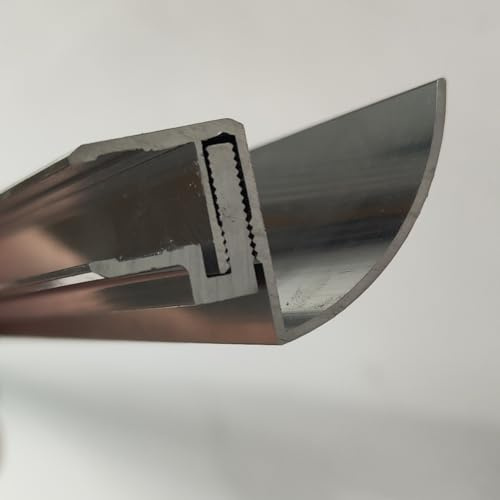 BuyLando - Regenrinne für Glasvordach aus Aluminium (Silber, 250)