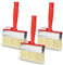 Lot de 3 pinceaux muraux - 120 mm x 30 mm - Pinceau à lasure - Pinceau mural - Pinceau de peinture - Pinceau de peinture - Pinceau de surface - Pour peintures à base de solvant, lasures, huile de bois