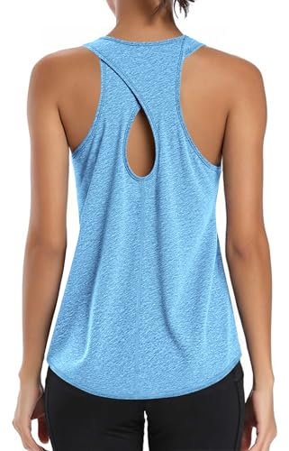 Gyabnw Damen Yoga Tanktops Ärmelloses Sportshirt Outdoor Aktivitäten Fitness Running Workout Racerback Top Oberteile