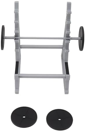 Barbell Rack Pen Holder, Rolig Kontorspennhållare, med Vikter Skivstång Squat Rack Pen Holder, Mini Barbell Ornaments for Office Gym Decorations