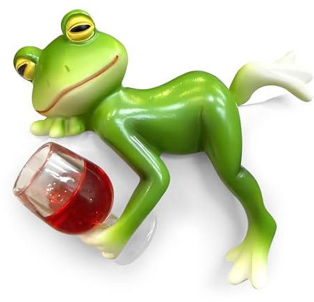 shirylzee Frog Garden Ornaments-Adorable Resin Frog Flower Pot Hugger Figurine for Indoor Outdoor Home Desk Bathroom Decoration