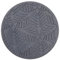 Nicoman GEO LEAF Decorative Garden Stepping Stone, Tropical Leaf Pattern, 46 cm Round (Grey, Pack of 1)