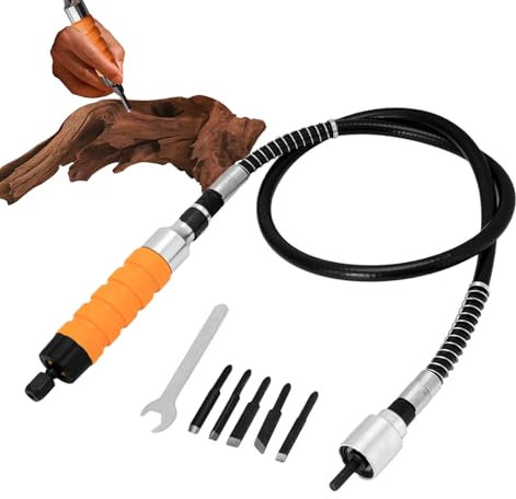 Kustimantu Holz Schnitzerset - Schnitzwerkzeuge Holzbearbeitung - Elektrisches Schnitzset Gravierbohrer Für Hobby Basteln Möbel Zuhause Schmuckherstellung Anfänger