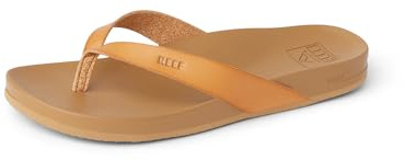 Reef Cushion Court Womens Flip Flop, Molded Cushion Footbed, Arch Support, Natural, 7