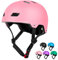 KORIMEFA Kinder Fahrradhelm Kinderhelm Radhelm Sporthelm CE-Zertifizierung für Fahrrad Skateboard Scooter Motorrad BMX für 3-14 Jahre (Pink, S)