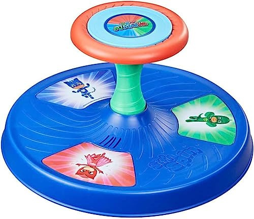 Playskool PJ Masks - Super pigiamini, Sit 'n Spin, classico giocattolo musicale rotante, attività per bambini dai 18 mesi in su [Esclusivo Amazon]