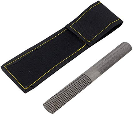4 en 1 200mm Lime à bois plate demi-ronde multifonctionnel en acier carbone outil pour travail du bois charpenterie menuiserie avec noir oxford sac de rangement