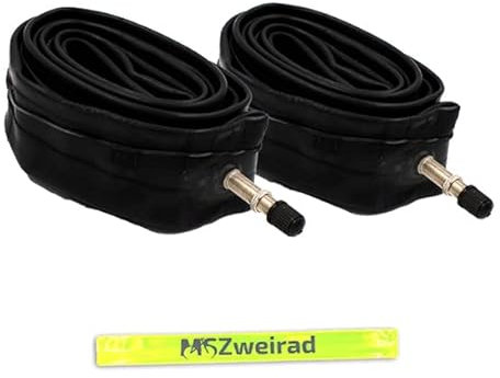 2er Set Continental Tour Fahrradschlauch 28 Zoll AV 40mm (28/47-622/642) WVP + 3 MSZweirad Reifenheber oder Reflexband (Mit Reflexband)