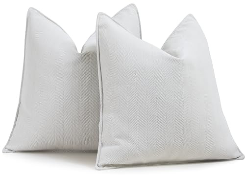 ZWJD Cushion Covers 50x50 Set Of 2 Chenille Cushion Cover Sofa Cushions Pillowcases With An Elegant Design, Soft And Luxurious Decorative Throw Pillows For The Couch, Bed And Home Decoration