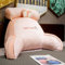 LANPEW Reading Pillow,rückenkissen mit armlehnen,lesekissen für Bett,bettsessel Rückenlehnenkissen Rückenstütze,Kissengeschenke für Lesen,Arbeiten,und Spielen (Bohnensamt rosa weiß, 70 * 50cm)