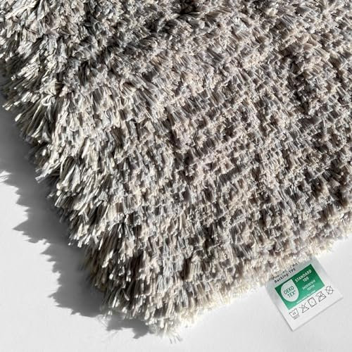 KARAT Badematte 70x120cm braun weicher, Flauschiger Badezimmerteppich in Shaggy Optik, Badvorleger rutschfest waschbar Duschvorleger, Teppich Fußmatte für Badezimmer, Dusche (Cheere, Amour)