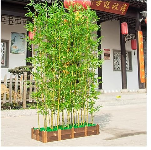 Árbol de bambú artificial para decoración de bodas, hogar, oficina, casa de campo, 5 pies de alto, planta de bambú sintético en maceta moderna (100 cm)