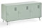 MEUBLE COSY TV Schrank Sideboard mit 3 Türen und Regal Ablage Wohnzimmer Schränke aus Metall für Wohnzimmer Esszimmer Schlafzimmer Arbeitszimmer, Industrial Style, 120 cm lang, Hellgrün