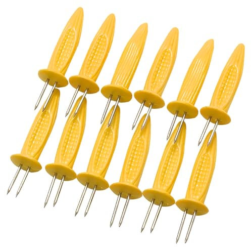 Zopper Corn Cob Skewers Corn Holders 12Pcs Stainless Steel Corn Cob Forks Ideal for BBQ Home Kitchen Picnic Campin