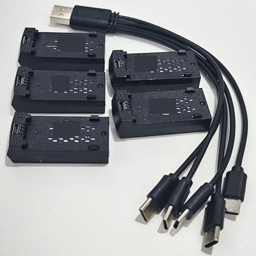 YSJOZWA Batería de 3,7 V y 700 mAh para minidron 4D-V49, 5 Unidades, con Carga USB en 1 para cuadricóptero RC V49 Mini
