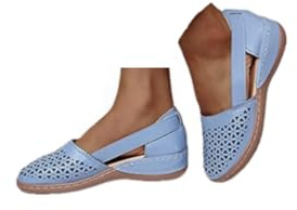 Womens Closed Toe Wedge Sandals Ladies Hollow out Shoes Wide Fit Slides Sandal Orthopedic Shoe with Arch Support Summer Platform Slippers Walking Sandals Comfort Slip on Slides