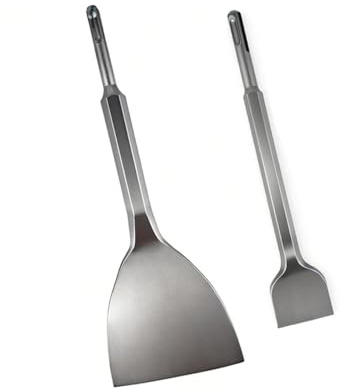 2PCS Scalpelli SDS Plus Scalpello per Piastrelle Scalpello Largo 280x100mm 220x40mm Acciaio Cromato 40CR Alta Efficienza e Durata Per Pavimenti Cemento Ceramica e Muratura