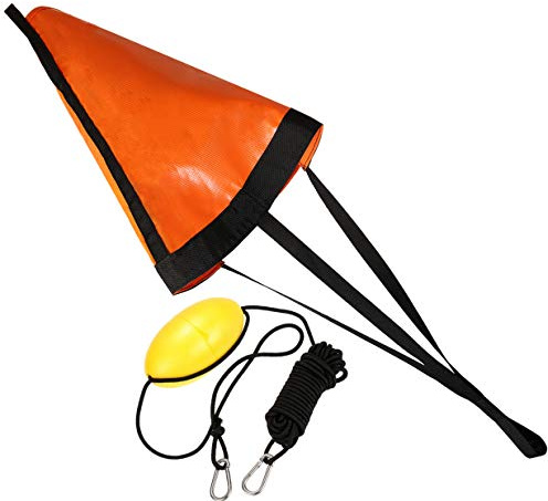 MOOCY Sea Anchor Drift Sock, 24'/32'/42' Parachute Drift Anchor with Harness Buoy for Marine Yacht/Jet Ski/Inflatable/Power Boat/Sail Boat