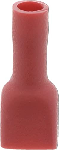 Capocorda rosso piatto isolato femmina rinforzato in Blister, 6,35 x 0,8 mm, 0,3-1,5 mm2, confezione da 8