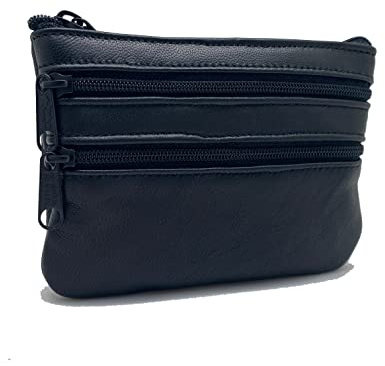 LUGUPELL Monedero de Piel unisex adulto Fabricado en España con Tres Cremalleras 109 01 Negro 13 x 9