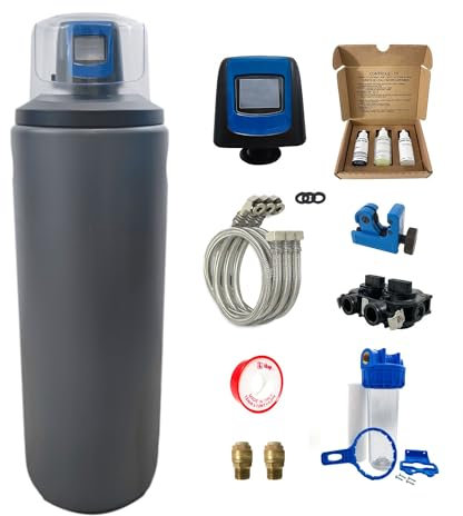Descalcificador Táctil 30l Fleck 5800 Xtr Volumétrico Con Kit De Instalación Descalcificador De Agua Domestico