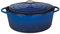 Küchenprofi Gusseisen Bräter mit Deckel, blau/innen schwarz, 35 cm, Schmortopf, Auflaufform, Dutch Oven, Brotbacktopf, emailliert, für alle Herdarten(inkl. Induktion), zum Schmoren,Backen,Braten