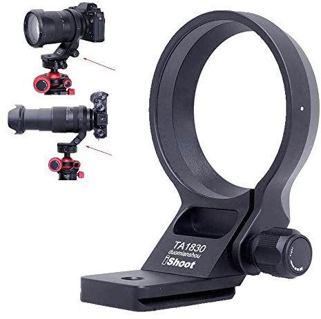 iShoot Metall-Objektiv-Stativ-Halterungsring kompatibel mit Tamron 18-300 mm f/3.5-6.3 Di III-A VC VXD B061 X/E Halterung, Halterung unten ist Arca-Swiss Fit Schnellwechselplatte Schwalbenschwanz