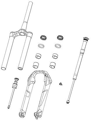 ROCKSHOX Unisex-Adult Rock Shox accessorio Spring INT Left SA JUDYS 30S TP.8 130, Black, One Size