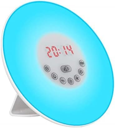 Wake Up Light Alarm Clock Sunrise/Sunset Simulation, Table Bedside Lamp With FM Radio, Nature Sounds, Touch Control Function, Snooze Function,Enchanting12