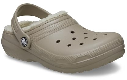 Crocs Unisex Child Clog, Classic Lined Clog T, Mushroom/Bone, 6 UK Child