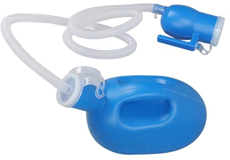 Masyrt Urinoirs pour hommes, 2000ML Urinoir avec Bouchon à Vis et Tube, Flacons d'urine portables, Amovible Urinoir homme portables avec tube pour les Alités Voiture Camping