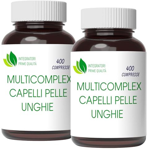 Selenio Metionina con Biotina e Zinco 800 Compresse 1 al Giorno - Multicomplex Capelli Pelle Unghie - Più Belli Forti e Folti - Antiossidante
