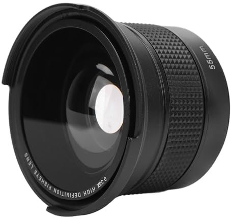 Fischaugenobjektiv, 0,35-faches Superweitwinkel-Panorama-Makro, 2-in-1 Abnehmbares Objektiv, Kompatibel mit Vollständiger Automatischer Fokussierung und Vollständigem Infrarot,