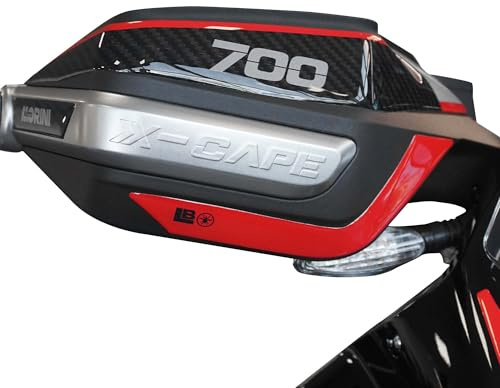 labelbike - Adesivi 3D Moto Paramani Decorazioni e Protezioni in Resina con Licenza Ufficiale Moto Morini X-Cape 700 2025 - Colore Carbonio Rosso Grigio