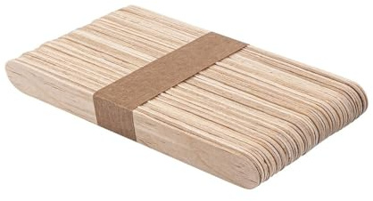 Ideen mit Herz | Bâtonnets en bois extra larges | Spatules en bois | Bâtons de glace larges en bois | Spatules en bois | 15 cm de long | 1,7 cm de large | Idéal pour le bricolage, le waxing, la