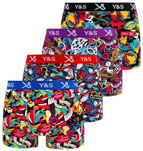 4-pack boxershorts för pojkar | barn färgglada roliga retroshorts