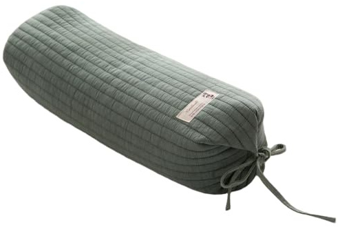 Lawnrden Bovete skrovkudde, bovete nackkudde organisk fukttransporterande hälsocylinder med avtagbart skydd andas och tvättbar för att sova, 53 cm